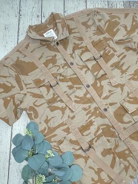 FairPlay Camouflage Button Up Utility Shirt